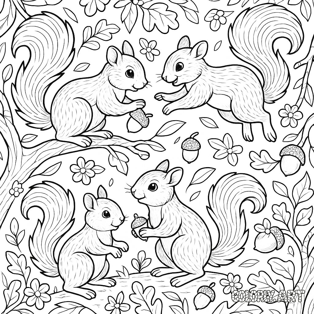 Playful Squirrels